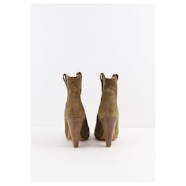 Isabel Marant Etoile-Boots en cuir-Marron