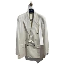 Yves Saint Laurent-YVES SAINT LAURENT  Jackets T.fr 52 cotton-White
