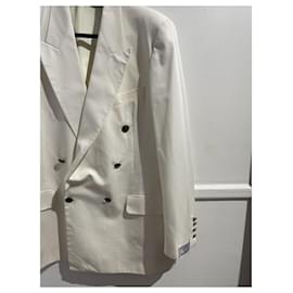 Yves Saint Laurent-YVES SAINT LAURENT  Jackets T.fr 52 cotton-White