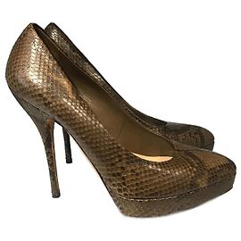 GUCCI Heels T.EU 39.5 Exotic leathers Brown