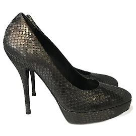 GUCCI Heels T.EU 38.5 Exotic leathers Grey