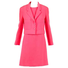 Chanel-CHANEL  Jackets T.fr 40 tweed-Pink