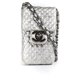 Chanel-CHANEL Borse T.  Leather-Argento