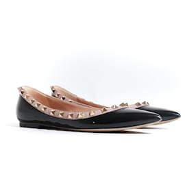 Valentino Garavani-VALENTINO GARAVANI Ballerinas T.EU 35 Leder-Schwarz