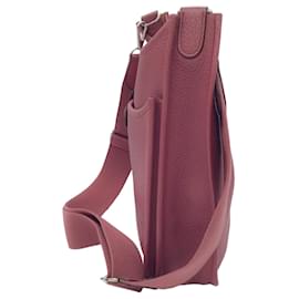 Autre Marque-Hermes Mauve Clemence Leather Grand Evelyne Handbag-Purple