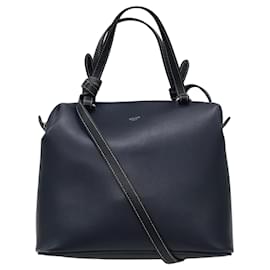 Autre Marque-Céline azul marinho / Bolsa pequena em formato de cubo macio de couro preto de pele de cordeiro-Azul