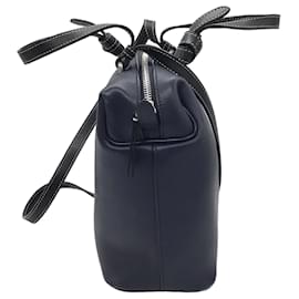 Autre Marque-Céline Blu Navy / Borsa a mano Soft Cube piccola in pelle di agnello nera-Blu