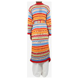 Etro-Maxi cardigan de crochê multicolorido - tamanho UK 6-Outro