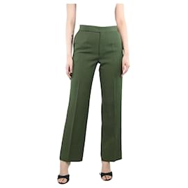 Céline-Pantalón sastre verde oscuro - talla UK 10-Verde