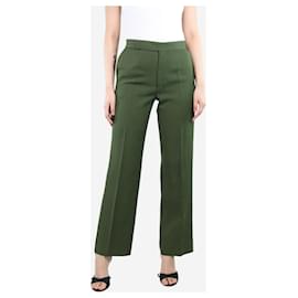 Céline-Dark green tailored trousers - size UK 10-Green