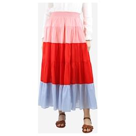 Autre Marque-Falda larga con bloques de color multicolor - talla UK 8-Multicolor