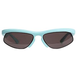 Bottega Veneta Hellblaue Sonnenbrille mit Halbrahmen Blau