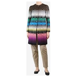 Missoni-Manteau à motifs jacquard multicolore - taille UK 8-Multicolore