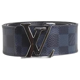 Louis Vuitton-Cinturón reversible con iniciales LV en negro-Negro