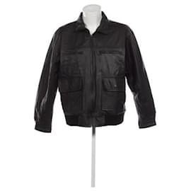 Autre Marque-James Meger 'Spirits Of The Pack' - Type G-1 Aviator Flight Pilot Bomber Calf Leather Jacket-Black