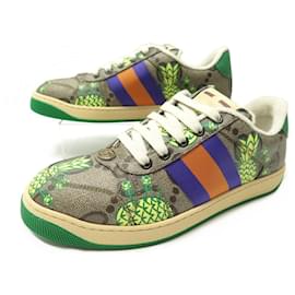 Gucci-NEW GUCCI SNEAKERS 673409 SCREENER PINEAPPLE 5.5 39.5 SUPREME GG SNEAKERS SHOE-Multiple colors