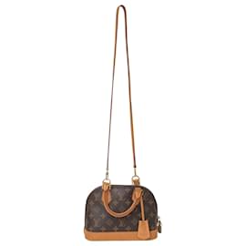 Louis Vuitton-Louis Vuitton Monogram Alma BB Bag in Brown Coated Canvas-Brown