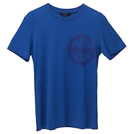 Louis Vuitton-Louis Vuitton Logo T-Shirt aus blauer Baumwolle -Blau