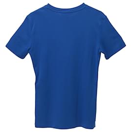Louis Vuitton-Louis Vuitton Logo T-Shirt in Blue Cotton-Blue