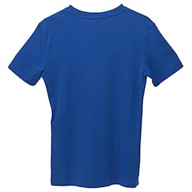 Louis Vuitton-T-shirt con logo Louis Vuitton in cotone blu-Blu