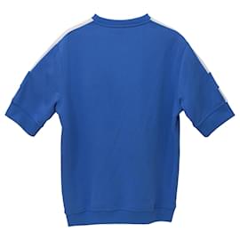 Hermès-Hermes Short Sleeve Sweater in Blue Cotton-Blue
