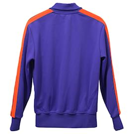 Palm Angels-Palm Angels Zipped Track Jacket in Purple Cotton-Purple