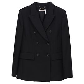 Blazer con petto foderato Chloé in lana nera Nero