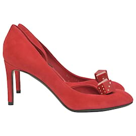 Louis Vuitton-Louis Vuitton Dice Pumps in Red Suede-Red