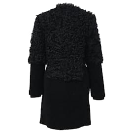 Marni-Marni Shearling Fur Coat in Black Wool-Black