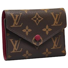 Louis Vuitton-Louis Vuitton Victorine Wallet Canvas Short Wallet M41938 in good condition-Other