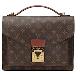 Louis Vuitton-Bolso de hombro de lona Louis Vuitton Monceau Monceau en buen estado-Otro