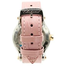 Chopard-Reloj automático Chopard Happy Sport Crocodille rosa pastel - Diamantes-Rosa