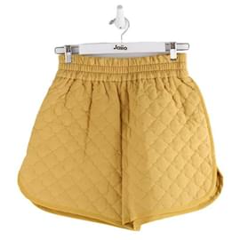 Fendi-Shorts de seda-Amarelo