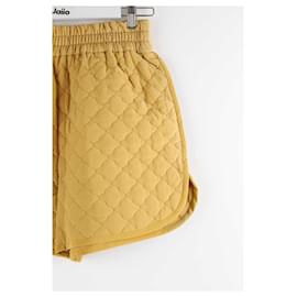 Fendi-pantalones cortos de seda-Amarillo