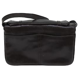 Céline-CELINE Shoulder Bag Leather Brown Auth bs13408-Brown