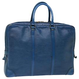 Louis Vuitton-LOUIS VUITTON Epi Porte Documents Voyage Business Bag Blue M54475 LV Auth 71443-Blue