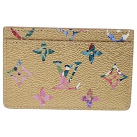 Louis Vuitton-LOUIS VUITTON Floral Flower Porte Cartes Custodia semplice in oro M81726 LV Aut 71134UN-D'oro