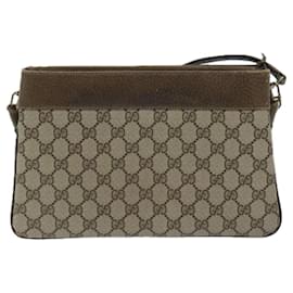 Gucci-GUCCI GG Supreme Web Sherry Line Shoulder Bag Beige 904 02 035 Auth yk11870-Beige