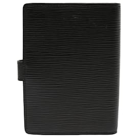 Louis Vuitton-LOUIS VUITTON Epi Agenda PM Tagesplaner Cover Schwarz R20052 LV Auth 70721-Schwarz