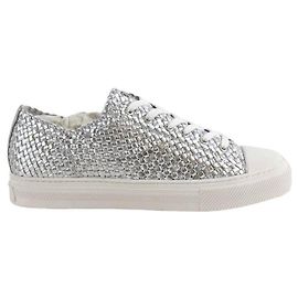 Stuart Weitzman Leather sneakers Silvery