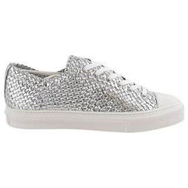 Stuart Weitzman Leather sneakers Silvery