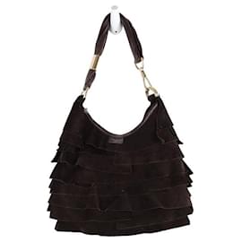 Saint Laurent-Leather shoulder handbag-Brown