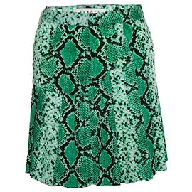 Sandro, green skirt with snake print Green