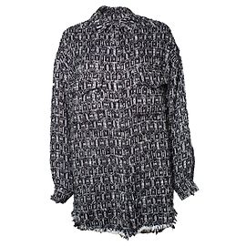 IRO, ALTIN W20 sobrecamisa de lúrex Negro Blanco