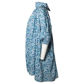 Autre Marque-Nackiye, Blue floral printed dress-Blue