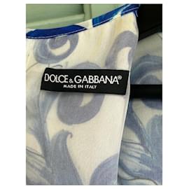 Dolce & Gabbana-Estampado Majolica de Dolce & Gabbana-Azul