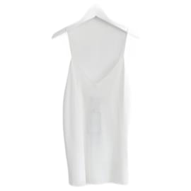 Autre Marque-Raey Cream White Silk Camisole Vest-Cream