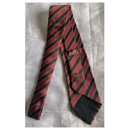 Hermès-Cravatte-Bordò,Marrone scuro