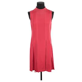 Valentino-Robe en soie-Rouge