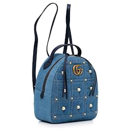 Gucci-GUCCI BackpacksDenim - Jeans-Blue